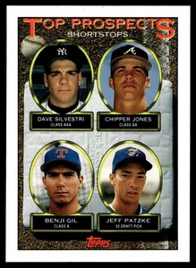 1993 Topps Top Prospects Dave Silvestri/Chipper Jones/Benji Gil/Patzke Rookie - Picture 1 of 2