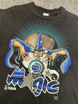 Vintage 90's Orlando Magic T-Shirt XL fade Single Stitch Wizard  NBA Baskettball - Image 1 of 4