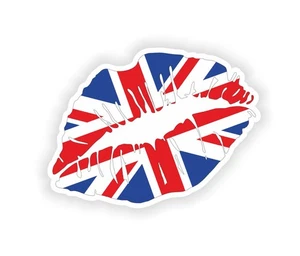 GB UK Union Jack Lips Flag Sticker / Vinyl Waterproof Decals Graphics - Picture 1 of 1
