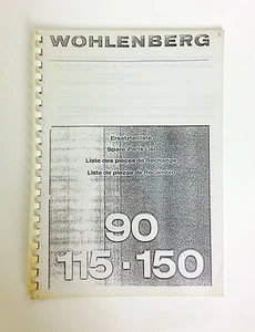 WOHLENBERG Spare Parts List Book 90/115/150 Programmatic  - Picture 1 of 1