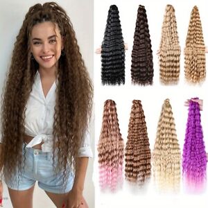 32Inch Long Deep Wave Hair Long Curly Hair Synthetic Crochet Hair Extensions
