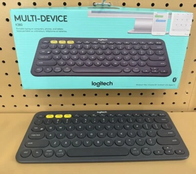 Logitech K380 Multi-Device Ultra Thin Wireless Bluetooth Keyboard Android IOS - Image 1 of 3