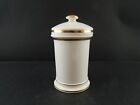 Antique Jar Aang Pharmacy Porcelain White And Gold Empire 1800 9985