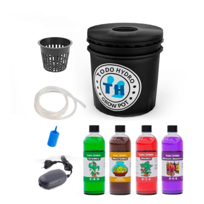 Grow Pot Economic 5gal DWC Hydro Bucket Kit with Air Pump, Nutrients & More - Image 1 of 4