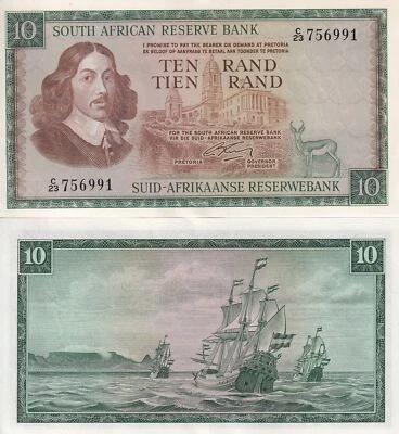 Sudáfrica 10 Rand ND 1966-1976 P 113 a UNC Foto 1 de 3