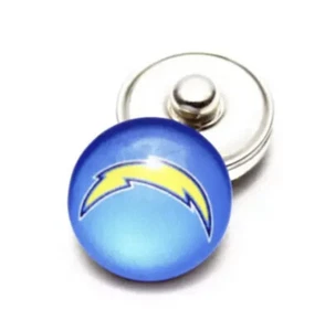 Football Fits Ginger Snap Button Snaps Noosa Football Jewelry 20mm - Picture 1 of 2