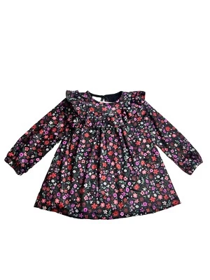 Vestido First Impressions Niña Terciopelo Volantes Escarlata Crush Floral Talla 12M Nuevo con Etiquetas Foto 1 de 4