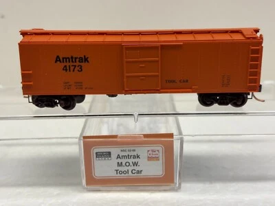 N Scale Micro Trains MTL Special Run 02-66 Amtrak MOW 4173 Tool Car - Image 1 of 4