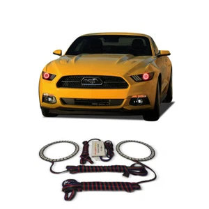 Kit de halo de faros de ojo de ángel rojo brillante para Ford Mustang 15-17 - Imagen 1 de 2