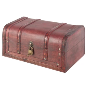 Schatztruhe Schatzkiste mit Schloss Aufbewahrungsbox Holzkiste Piratenkiste Box - Bild 1 von 7