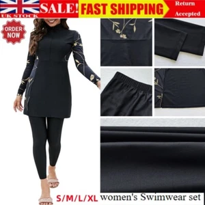 Modest Burkini Muslim Women Full-Cover Swimwear Islamic Swimsuit Bathing Suit UK - Picture 1 of 20