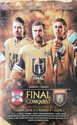 2023 Vegas Golden Knights Stanley Cup Final Poster Game 5 Cup Clinching Game Cover