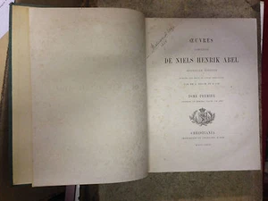 Sous le nom de Niels Henrik Abel, MM. L. Sylow, S. Mensonge, 1881 - Picture 1 of 2
