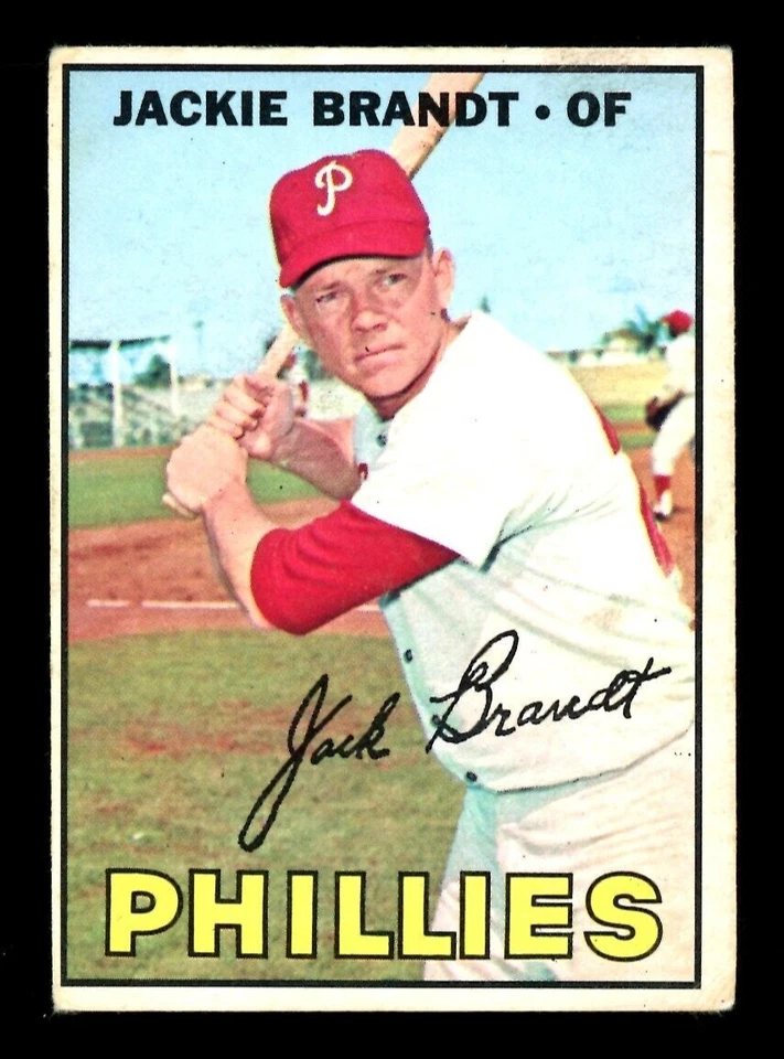 1967 TOPPS OPC O PEE CHEE MLB BASEBALL #142 Jackie Brandt VG-EX Phillies Card - Image 1 of 2