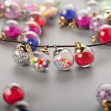 Alloy Hook Hollow Handmade Glass Bead Glass Charms Pendant Making Jewelry 10pcs