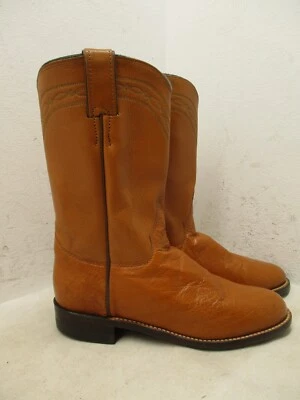 Botas Justin Exotic Avestruz Piel Suave Roper Western Mujer Talla 6.5 B L3021 Foto 1 de 4