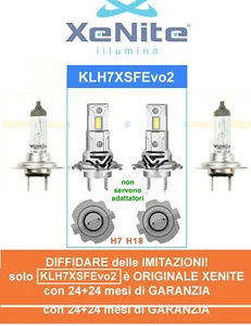 H7 LED 2023 12V no adattatori originale XeNite 2 LAMPADE CANBUS AUTO MOTO 6000K - Imagen 1 de 13