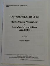 Taschenkarte Humanitäres Völkerrecht bewaffnete Konflikte Bundeswehr BW EGB KSK