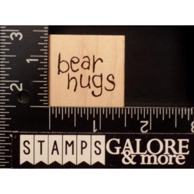 Estampillas de goma Judith E-126 abrazos de oso diciendo #W04 Foto 1 de 2