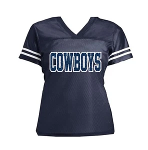 Camisa Jersey Dallas Cowboys Brillo Damas Pequeña Mediana Grande XL 2XL Azul Marino Blanco - Imagen 1 de 2