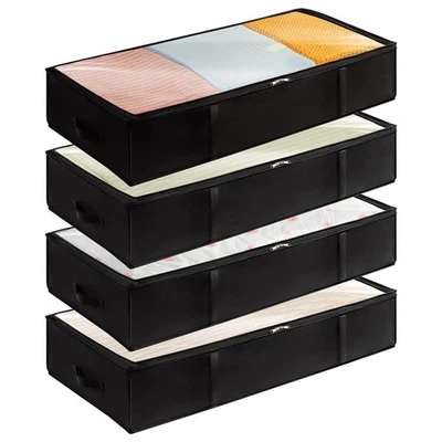 Lifewit 4 St??ck 90L Unterbettkommode, Unterbett Aufbewahrungsbox mit deckel - Bild 1 von 4