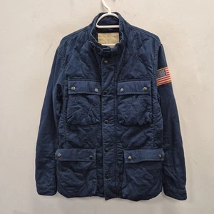 Ralph Lauren Polo Denim Supply USA Flagge Bomber blau Utility Jacke Größe Medium - Bild 1 von 9