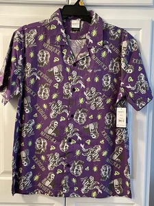 Camisa Hombre Beetlejuice Abotonada Talla Grande 42/44 Nueva Con Etiquetas - Imagen 1 de 4