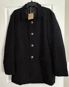 Men's Black Blazer Jacket Size 2XL, Cotton/Linen Blend, NEW NWT - Picture 1 of 10
