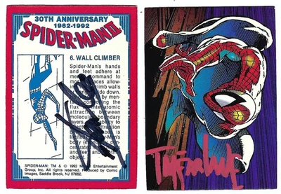 TARJETA SPIDER-MAN #6~FIRMADA TODD McFARLANE & STAN LEE~IMÁGENES CÓMICAS~1992~DITKO~CERTIFICADO DE AUTENTICIDAD Foto 1 de 4