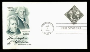 DR WHO 1994 FDC $5 WASHINGTON/JACKSON ARTCRAFT CACHET w18527 - Picture 1 of 2