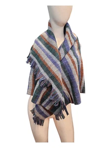 Avoca Handweavers Wolle gestreift Schal Halstuch Schal NEU mit Etikett - Bild 1 von 7