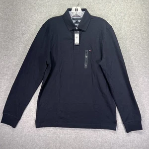 Tommy Hilfiger Poloshirt Herren Medium Navy Blau Langarm Regular Fit Baumwolle - Bild 1 von 8