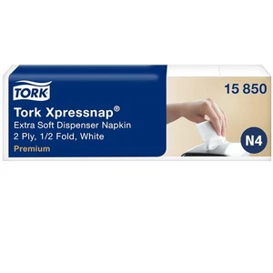 Tork 15850 Xpressnap Extra Soft Spenderserviette unbedruckt  Weiße Papierservier - Bild 1 von 8