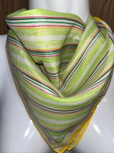 Vintage Vera Neumann Scarf Japan Square Signed Polyester Pastel Bombshell Retro - Picture 1 of 9
