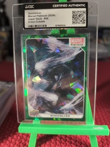 2023 Upper Deck Marvel Platinum Green Crackle #56/99 Quicksilver No.50 CGC Auth - Bild 1 von 5