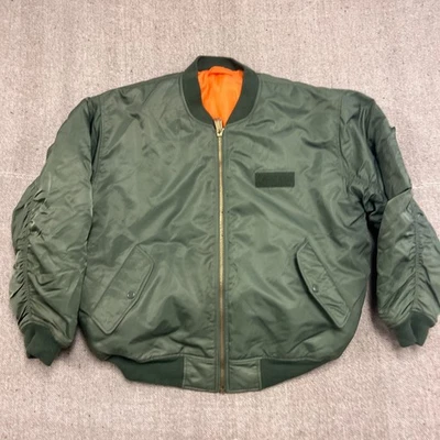 Vintage USAF MA-1B Jacket Mens XXL Green 1990s Zip Up - Image 1 of 4