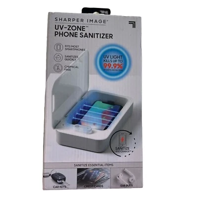 Sharper Image UV-Zone Phone Sanitizer | New in Box - Image 1 of 4