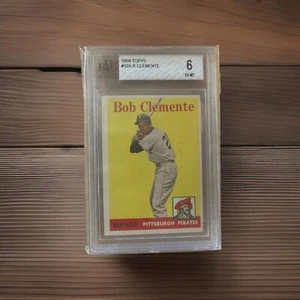 1958 Topps Roberto Clemente Pittsburgh Pirates #52A White Team BVG 6 Nice Subs - Picture 1 of 3