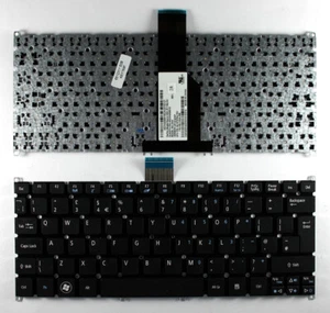 Teclado de repuesto para computadora portátil Acer Travelmate B113-M-6460 negro diseño Reino Unido - Imagen 1 de 1