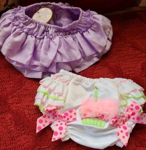 Lot of 2 - Bearington Baby Collection Lavender & Birthday Diaper Covers - New - Picture 1 of 5