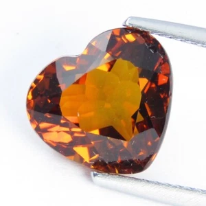 5.27Cts Lovely Natural Madiera Citrine Heart Shape Collection Gemstone - Picture 1 of 7