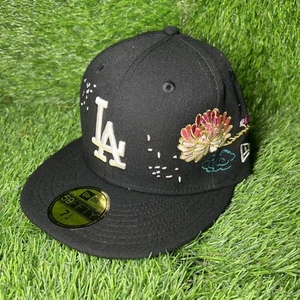New Era Los Angeles Dodgers Cherry Blossom Floral Embroidered 59Fifty 7 1/4 NWT - Picture 1 of 5