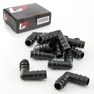 10x Verbinder L-Stück Winkel Bogen Bewässerungssystem Tropfbewässerung 16x16mm - Picture 1 of 7
