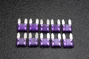 PACK DE 10 FUSIBLES ATM 3 AMP MINI FUSIBLE HOJA ESTILO COCHE BARCO AUTOMOTRIZ AUTO ATM3 - Imagen 1 de 8