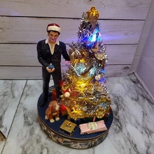 The Bradford Exchange Elvis Rock N Roll Christmas Tree Light Up Musical Figure - Picture 1 of 19