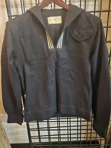 WW II Jumper Navy Wool Top - Picture 1 of 9