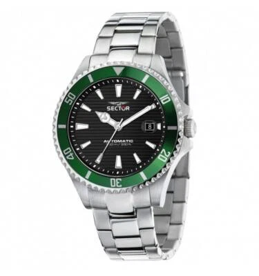 Reloj Sector 230 Automático Verde R3223161008 Acero Negro Hombre 43mm Foto 1 de 2