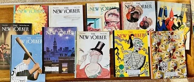 Vintage Lot of 11 New Yorker Magazines from 1999 - w Labels But In Good Cond - Image 1 of 4