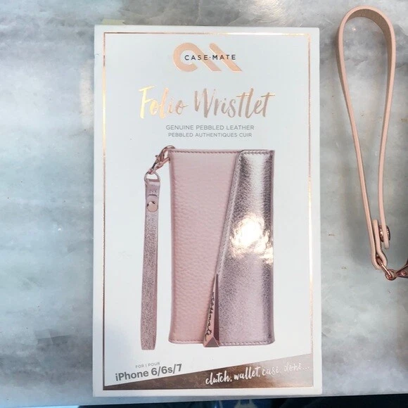 Case-Mate Folio Wristlet iPhone 8 iPhone 7 iPhone SE 2022 2020 Case - Rose Gold