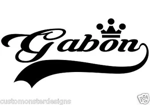 Gabon Sticker... Gabon Vinyl Wall Art Quote Decor Words Decals Sticker - Bild 1 von 2